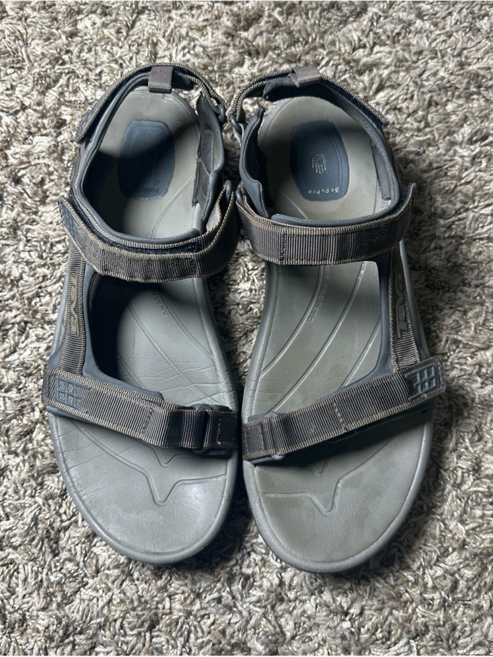 Teva Brown Sport Comfort Sandals With Adjustable Hook Loop Men’s Size 13